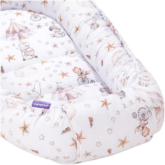 Jukki Baby Nest Cocoon Φωλιά Για Βρέφη 100x55 Διπλής Όψης Σετ 5 τχμ Candy Circus