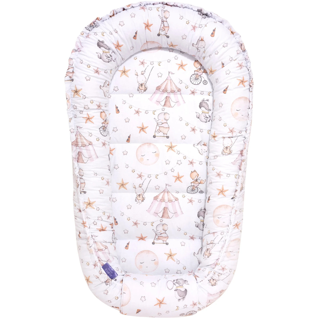 Jukki Baby Nest Cocoon Φωλιά Για Βρέφη 100x55 Διπλής Όψης Σετ 5 τχμ Candy Circus