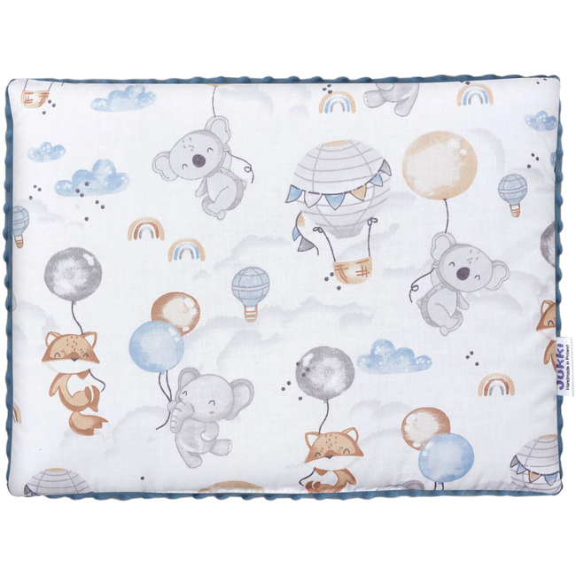 Jukki Baby Nest XXL For Babies 65x120 Set 5 pcs Balloon Friends & Denim Minky