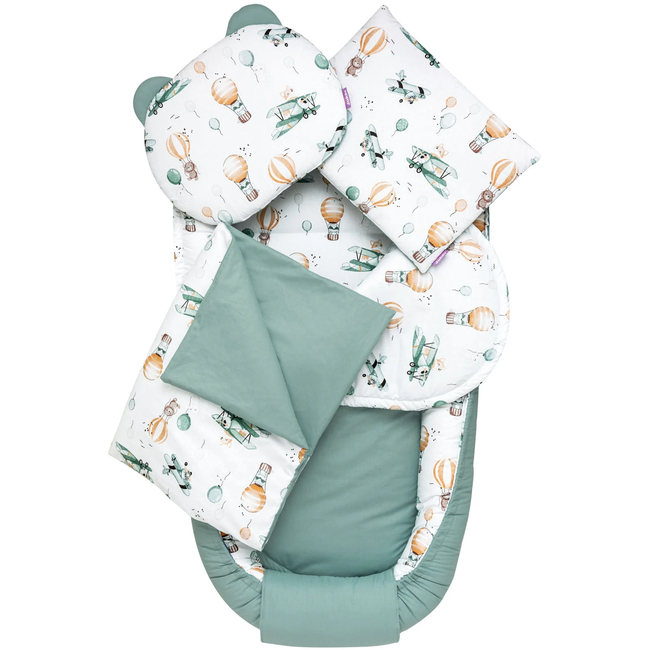 Jukki Baby Nest XXL For Babies 65x120 Set 5 pcs Balloon Travel