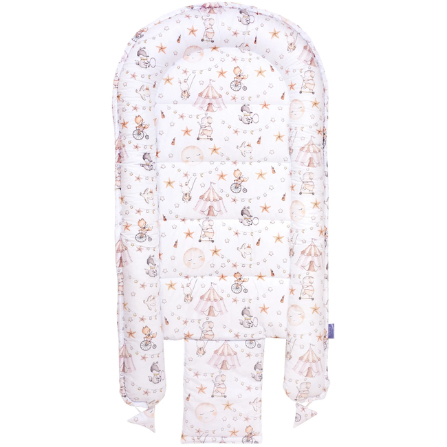 Jukki Baby Nest XXL For Babies 65x120 Set 5 pcs Candy Circus