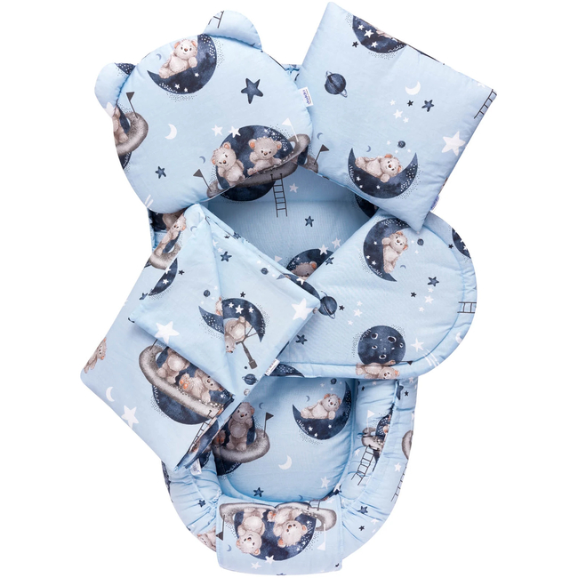 Jukki Baby Φωλιά Για Βρέφη 100x55 Σετ 5 τμχ Υφασμα Astro Bear 5904506821051