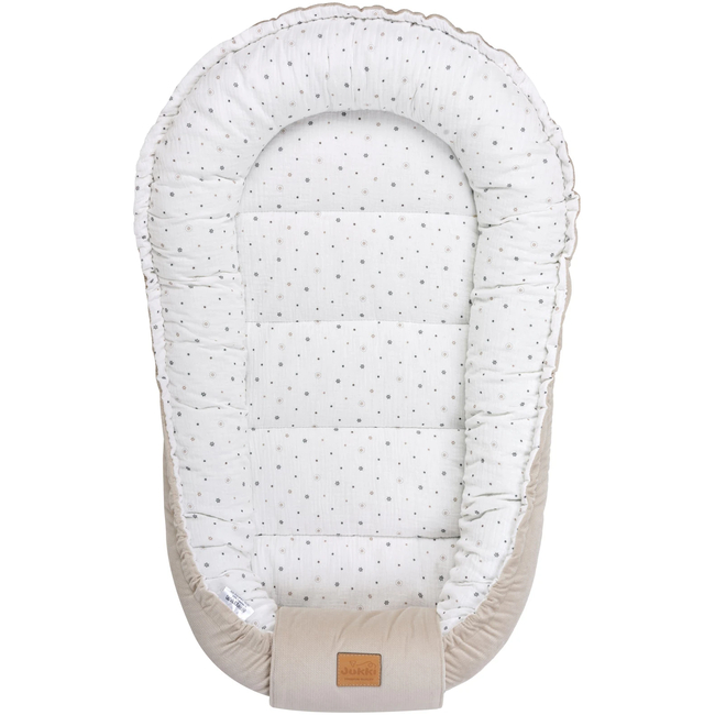 Jukki Baby Nest For Babies 100x55 Set 5 pcs Little Stars Muslin & Ecru Velvet