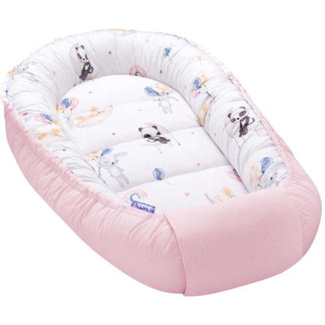 Jukki Χειροποίητο Σετ Baby Nest 5 τμχ Φωλιά Μωρού 90x50cm 0+μηνών - Panda Love (5904506809318)