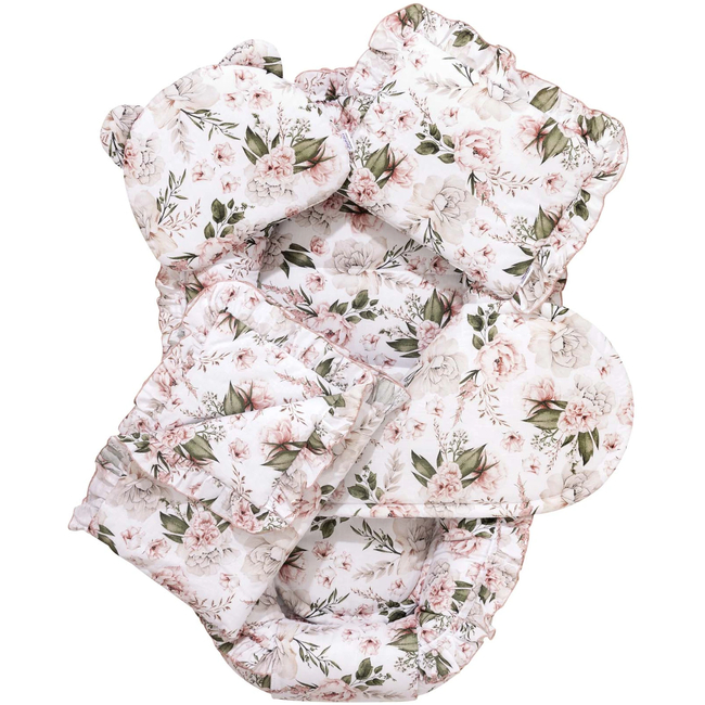 Jukki Baby Nest Cocoon Φωλιά Για Βρέφη 100x55 Διπλής Όψης Σετ 5 τχμ Secret Garden