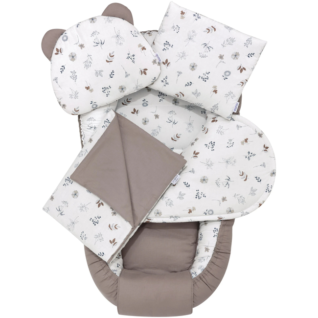 Jukki Baby Nest Cocoon Φωλιά Για Βρέφη 100x55 Διπλής Όψης Σετ 5 τχμ Simply Nature