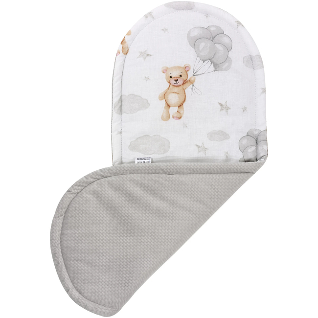 Jukki Baby Nest XXL For Babies 65x120 Set 5 pcs Cloudy Bears & Grey Velvet