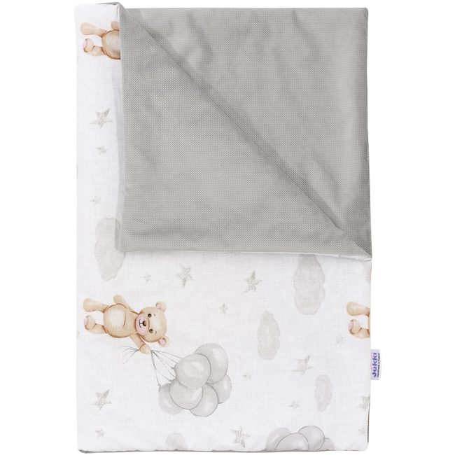 Jukki Baby Nest XXL For Babies 65x120 Set 5 pcs Cloudy Bears & Grey Velvet