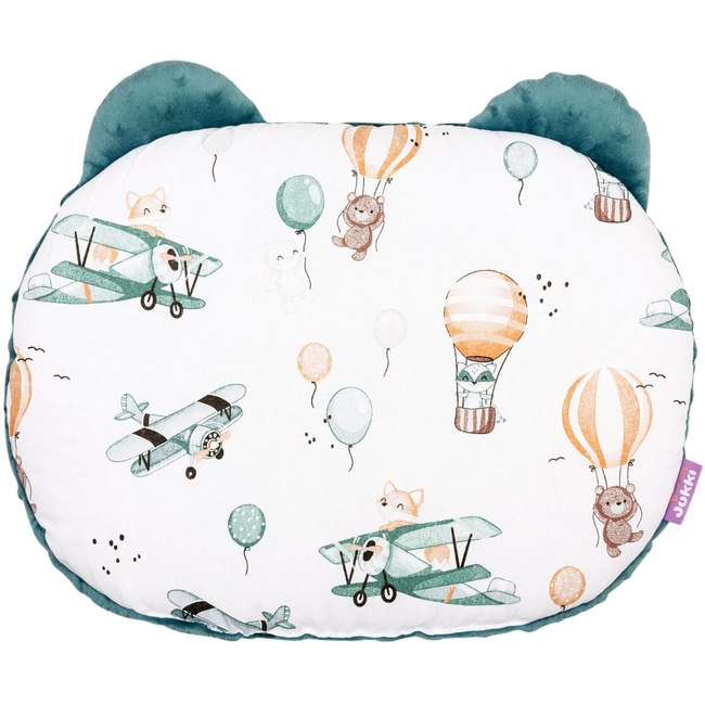 Jukki Baby Φωλιά XXL Για Βρέφη 65x120 Σετ 5 τμχ Balloon Travel & Σμαράγδι Minky