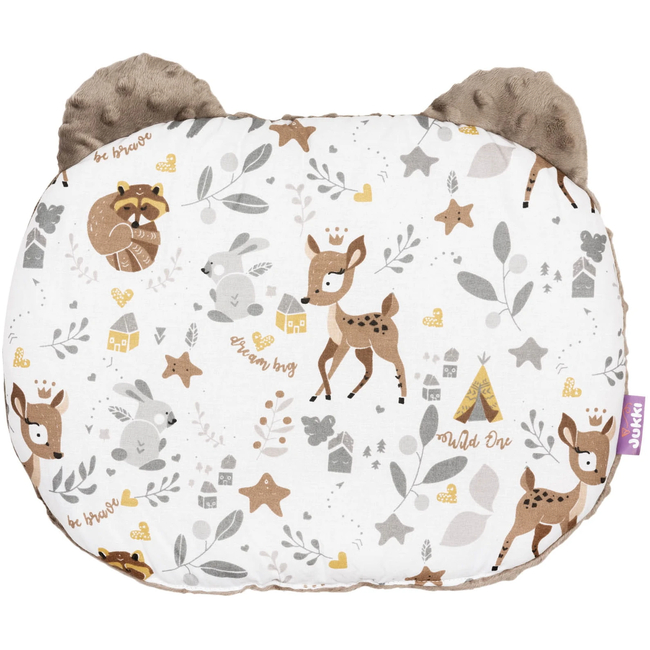 Jukki Baby Φωλιά XXL Για Βρέφη 65x120 Σετ 5 τμχ Magical Woodland & Μόκα Minky