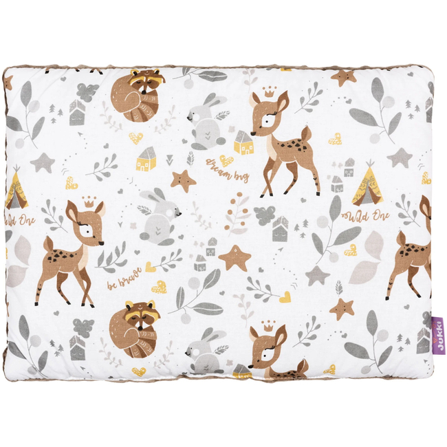 Jukki Baby Φωλιά XXL Για Βρέφη 65x120 Σετ 5 τμχ Magical Woodland & Μόκα Minky