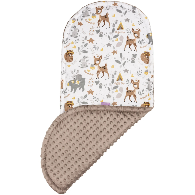 Jukki Baby Φωλιά XXL Για Βρέφη 65x120 Σετ 5 τμχ Magical Woodland & Μόκα Minky