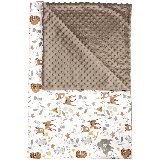 Jukki Baby Φωλιά XXL Για Βρέφη 65x120 Σετ 5 τμχ Magical Woodland & Μόκα Minky