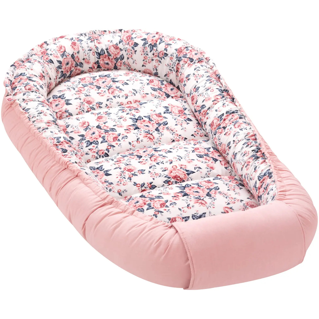 Jukki Baby Φωλιά XXL Για Βρέφη 65x120 Σετ 5 τμχ Roses