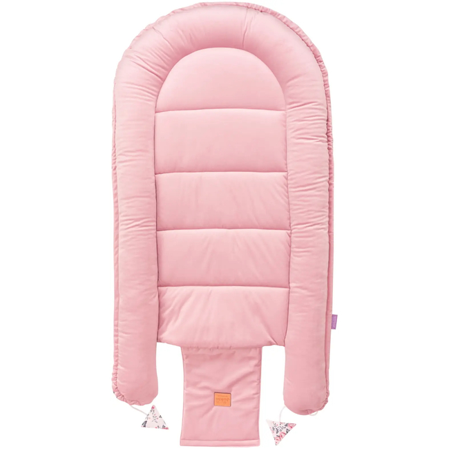 Jukki Baby Φωλιά XXL Για Βρέφη 65x120 Σετ 5 τμχ Roses & Smokey Ροζ Soft Velvet