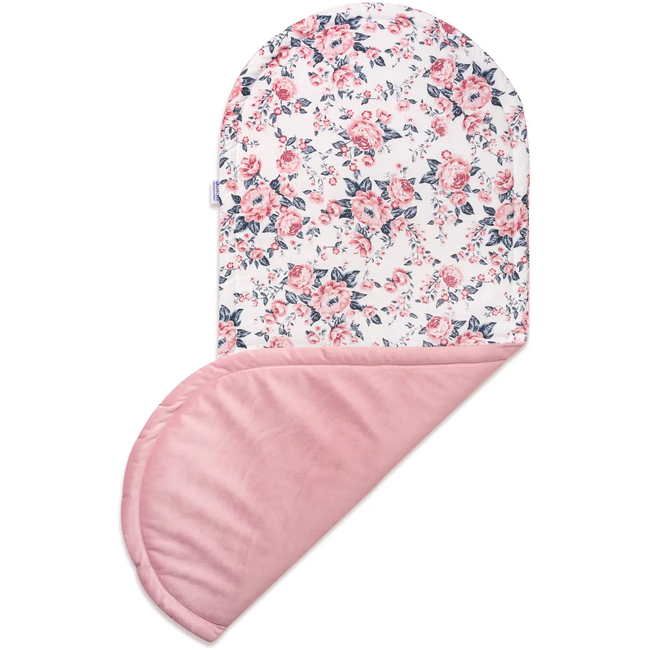 Jukki Baby Φωλιά XXL Για Βρέφη 65x120 Σετ 5 τμχ Roses & Smokey Ροζ Soft Velvet