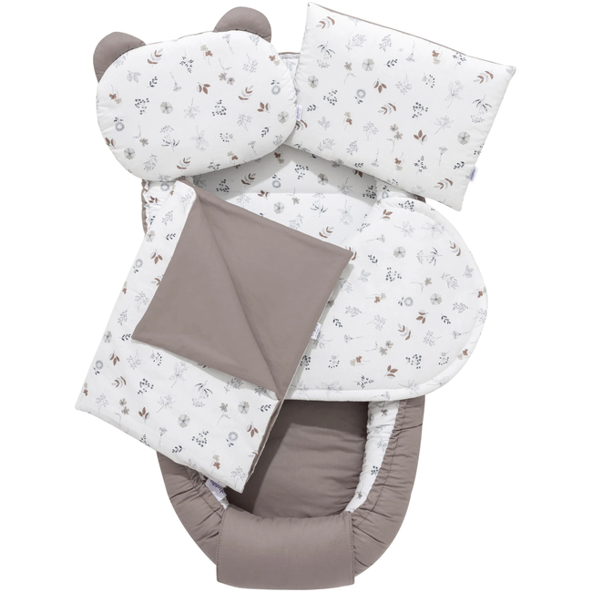 Jukki Baby Φωλιά XXL Για Βρέφη 65x120 Σετ 5 τμχ Simply Nature
