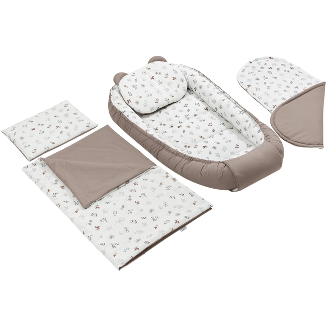 Jukki Baby Φωλιά XXL Για Βρέφη 65x120 Σετ 5 τμχ Simply Nature