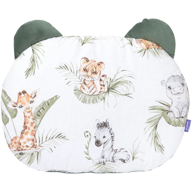 Jukki Baby Nest XXL For Babies 65x120 Set 5 pcs Savanna Fun & Ελιά βελούδο