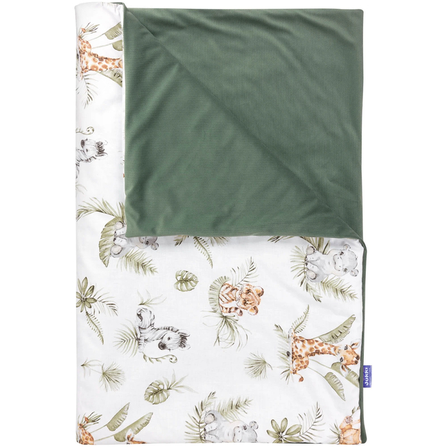 Jukki Baby Nest XXL For Babies 65x120 Set 5 pcs Savanna Fun & Ελιά βελούδο