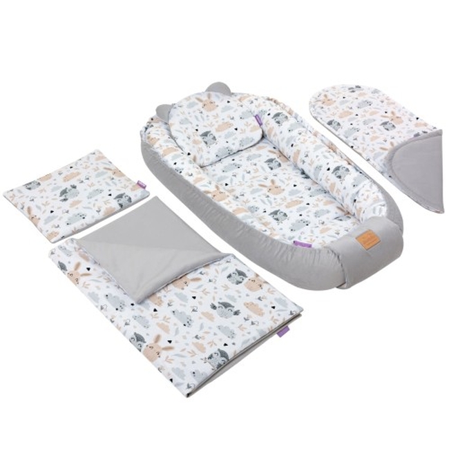Jukki Χειροποίητο Σετ Baby Nest 5 τμχ Φωλιά Μωρού 100x55cm 0+μηνών Very Morning Velvet (5904506805853)
