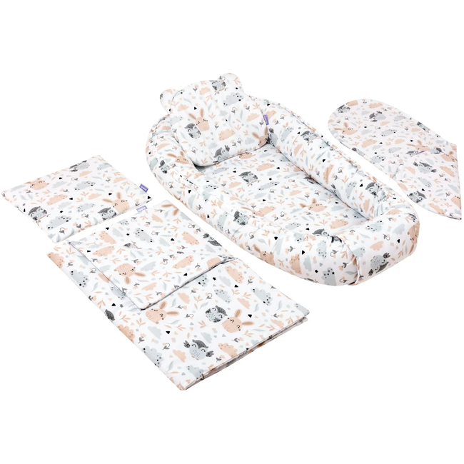 Jukki Baby Baby Nest 100x55 Set of 5 Fabric Very Morning