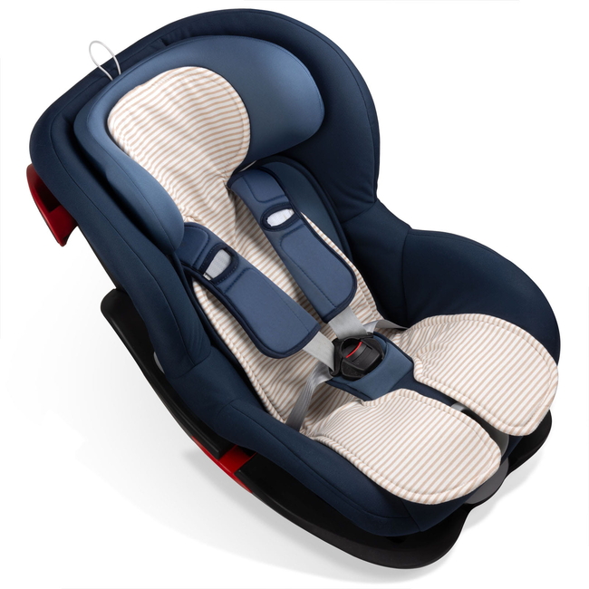 Jukki Αντι-ιδρωτικό κάλυμμα για παιδικό κάθισμα αυτοκινήτου Beige Stripes 5904506815135