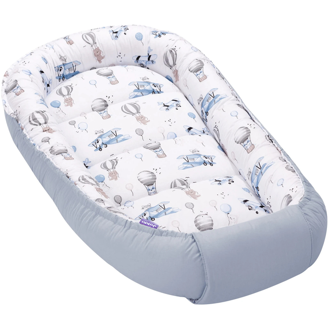 Jukki Baby Nest Cocoon 55x100 Balloon Travel Blue 5904506810536