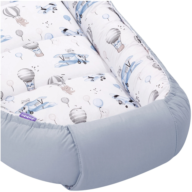 Jukki Baby Nest Cocoon 55x100 Balloon Travel Blue 5904506810536