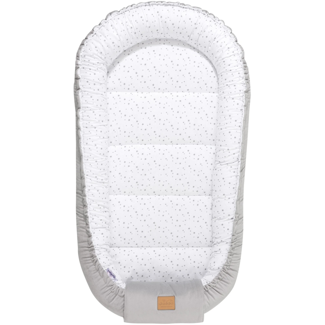 Jukki Baby Nest XXL For Babies 65x120 Twinkle Stars Grey Velvet