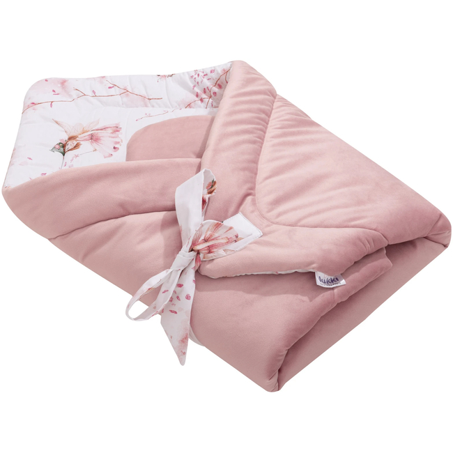 Jukki Baby Cotton Hug Blanket 80 x 80 cm Little Fairy & Smokey Pink Soft Velvet