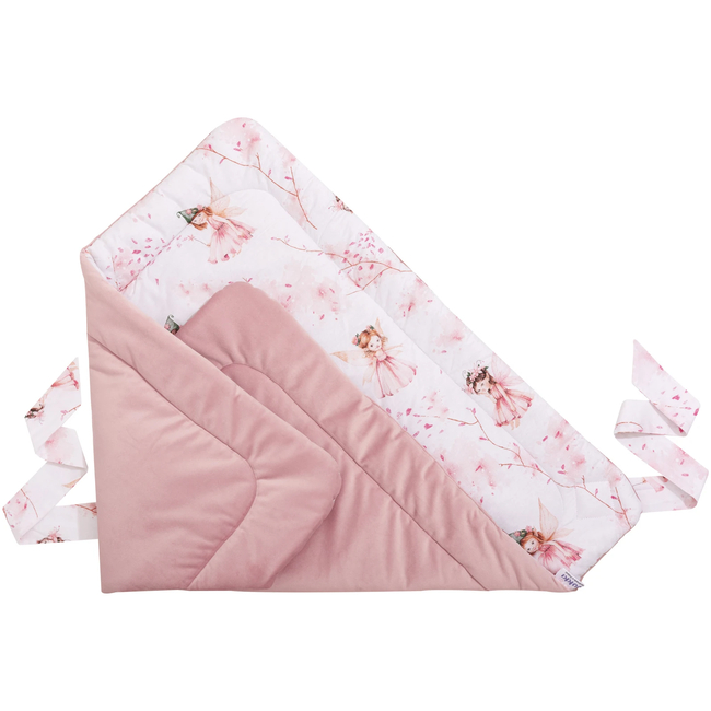 Jukki Baby Cotton Hug Blanket 80 x 80 cm Little Fairy & Smokey Pink Soft Velvet