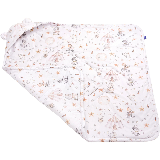 JUKKI Car Seat Blanket with Hood Balloon Candy Circus