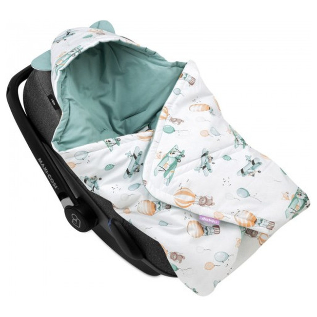 JUKKI Car Seat Blanket with Hood Balloon Travel