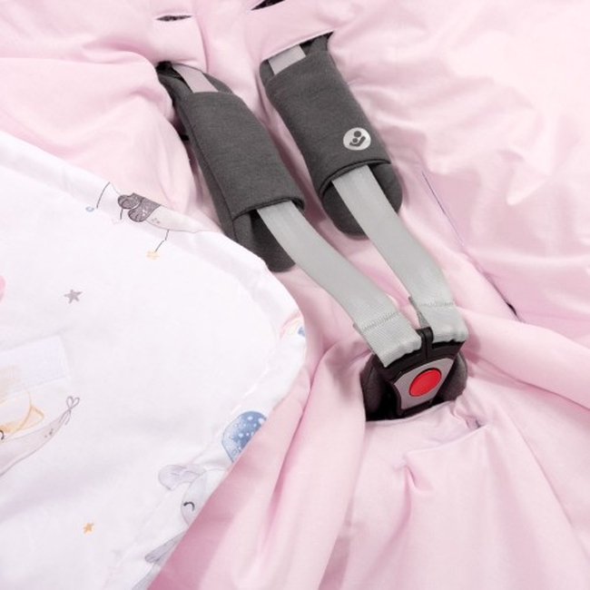 JUKKI Car Seat Blanket with Hood Panda Love 5904506809622