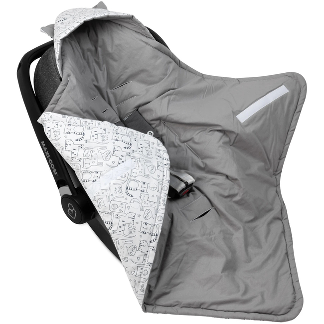 JUKKI Car Seat Blanket with Hood Hello Kitten