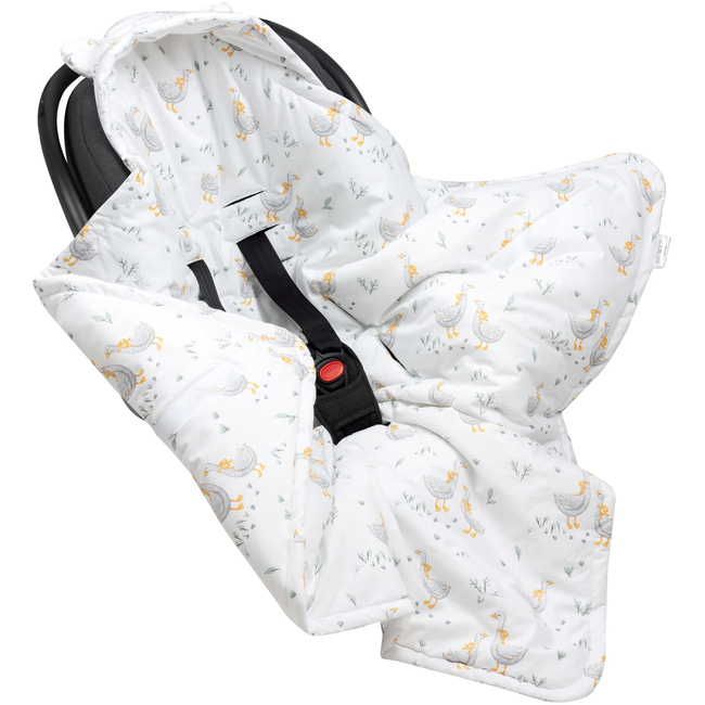 JUKKI Car Seat Blanket with Hood Madam Goose