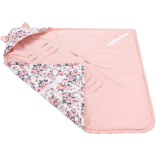 JUKKI Car Seat Blanket with Hood Roses