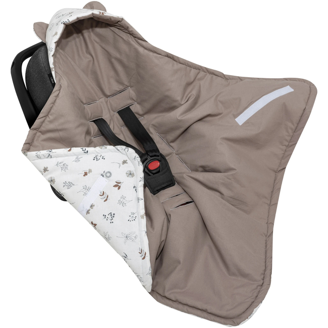JUKKI Car Seat Blanket with Hood Elephant’s Simply Nature