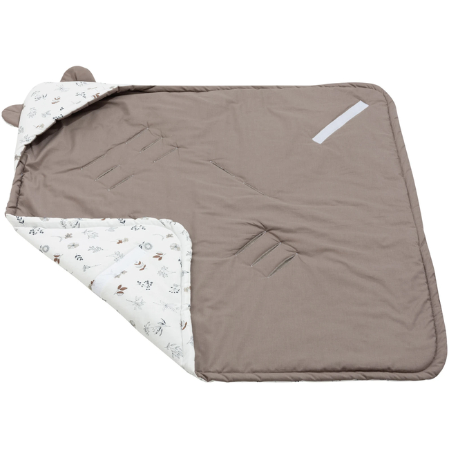 JUKKI Car Seat Blanket with Hood Elephant’s Simply Nature