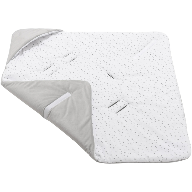 JUKKI Car Seat Blanket with Hood Twinkle Stars & Grey Velvet