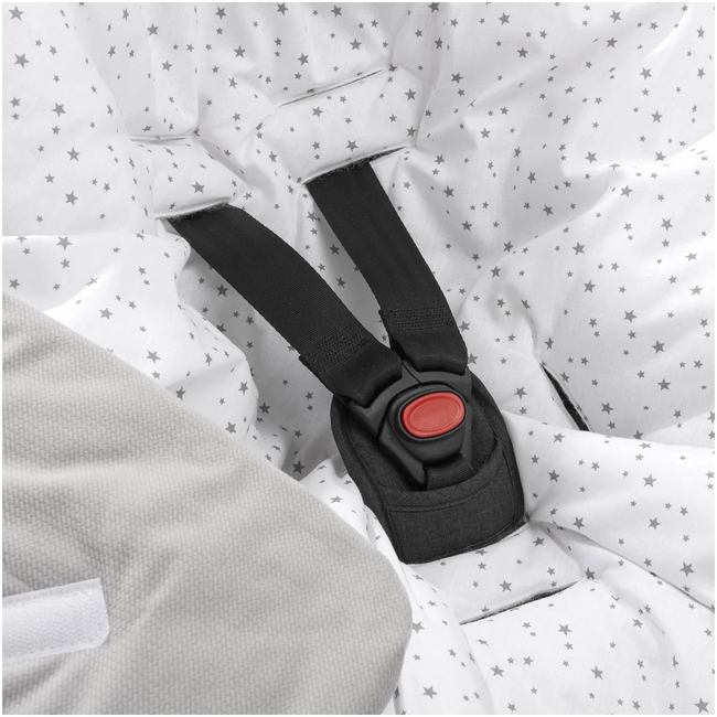 JUKKI Car Seat Blanket with Hood Twinkle Stars & Grey Velvet