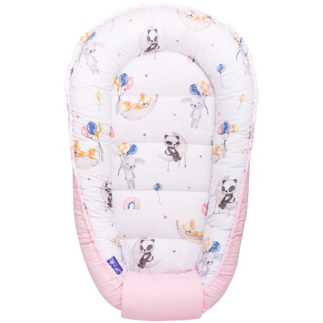 Jukki Χειροποίητο Σετ Baby Nest 5 τμχ Φωλιά Μωρού 90x50cm 0+μηνών - Panda Love (5904506809318)