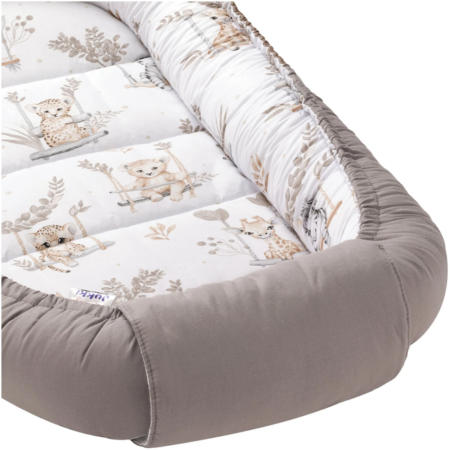 Jukki Baby Nest XXL For Babies 65x120 Happy Jungle