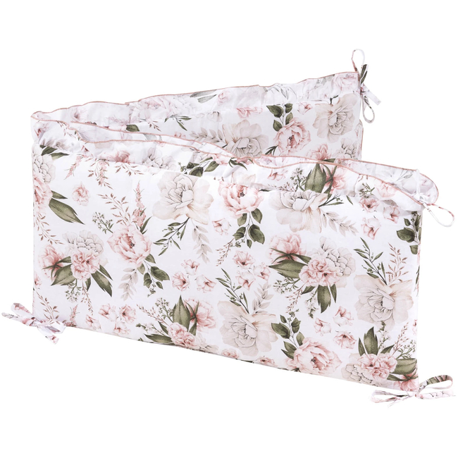 JUKKI Cot Bumper 180 x 30 cm for Bed 120 x 60 cm Secret Garden