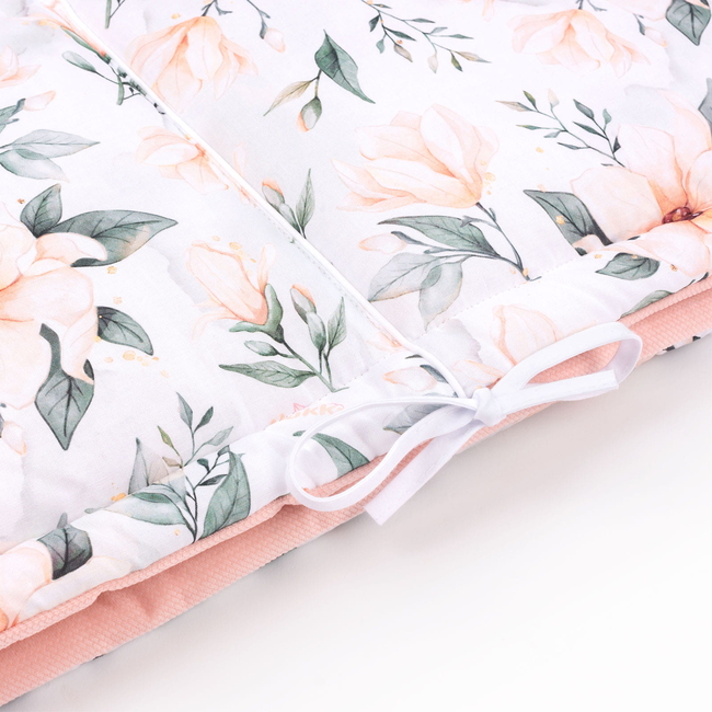 JUKKI Cot Bumper 180 x 30 cm for Bed 120 x 60 cm Magnolia Bloom Velvet 5904506814121