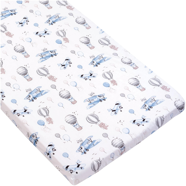 JUKKI Cot/bed Fitted sheet 60x120 CM Travel Blue 5904506810680