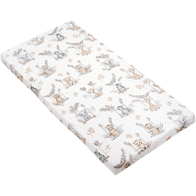 JUKKI Cot/bed Fitted sheet 60x120 CM Happy Jungle 5904506821716