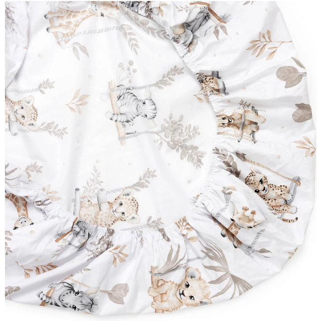 JUKKI Cot/bed Fitted sheet 60x120 CM Happy Jungle 5904506821716
