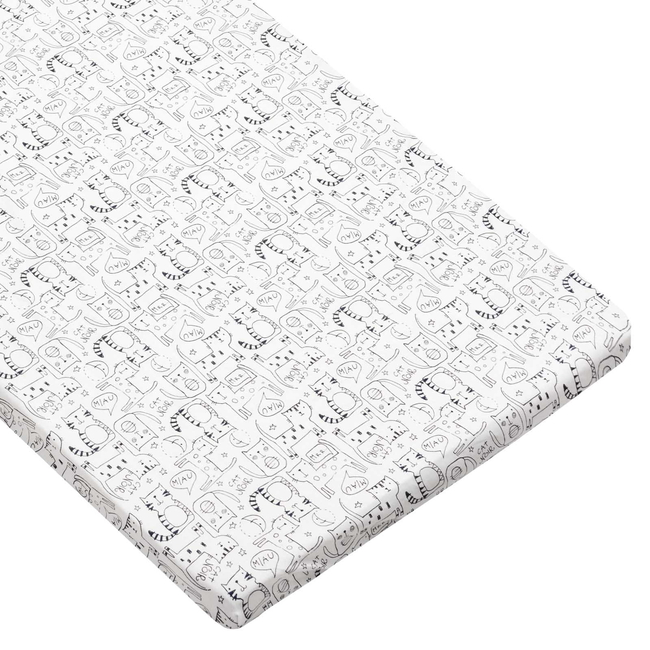 JUKKI Elastic Sheet for Cot 100% Cotton 70x140 CM Hello Kitten